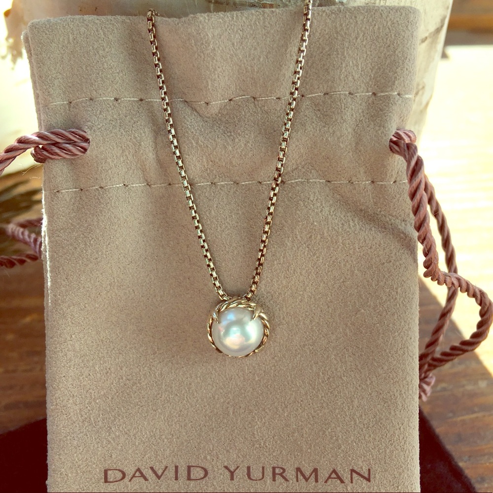LikeNew David Yurman Sterling Silver Pearl Pendant